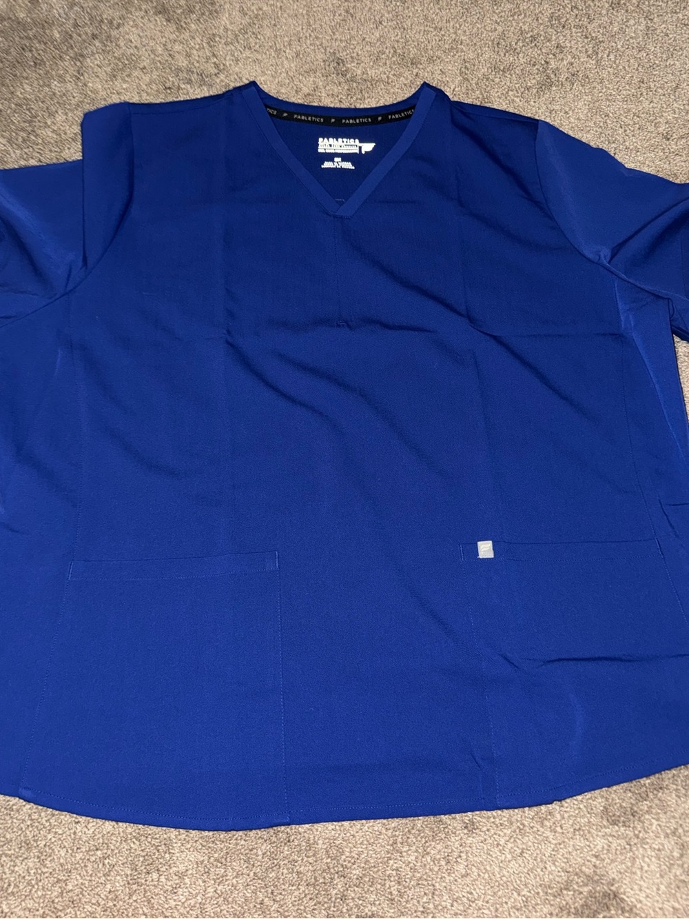 Fabletics Royal Blue V-Neck Scrub Top